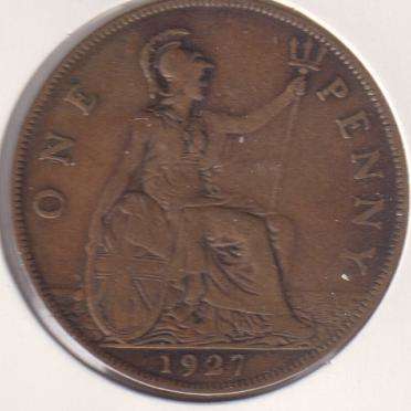 GREAT BRITAIN 1 PENNY  1927 IN COIN FLIP