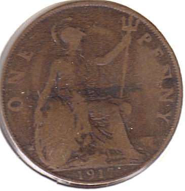 GREAT BRITAIN 1 PENNY  1917 IN COIN FLIP