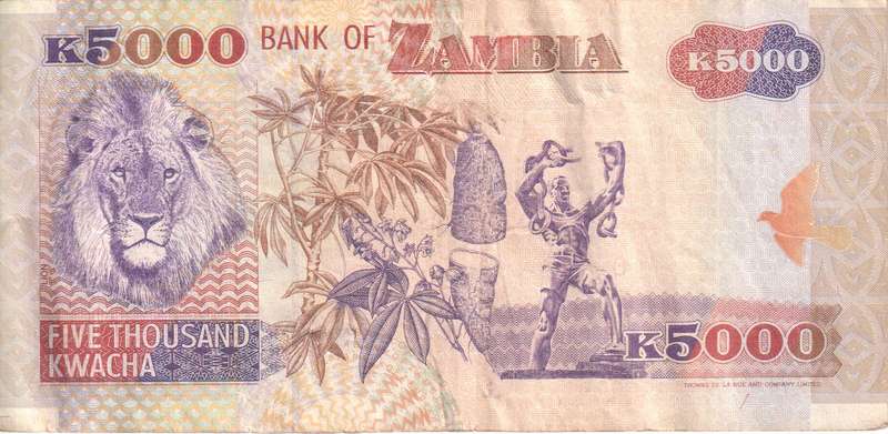 ZAMBIA 5000 KWACHA 2001 P41 VF