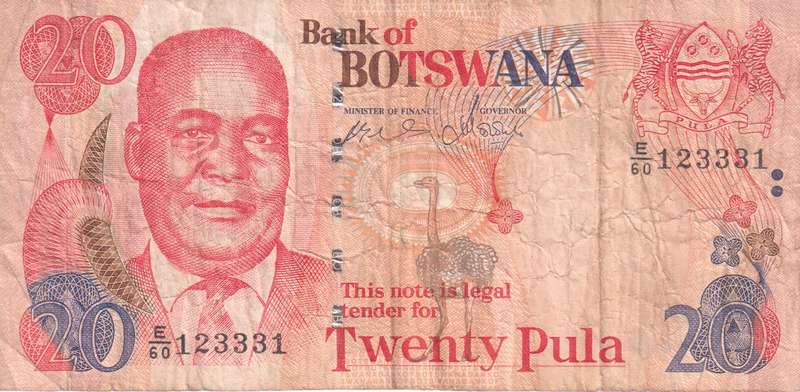 Botswana 20 Pula  P31  2009-2022 F