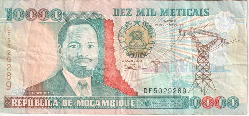 Mozambique 10000 meticais P 137 1991 VF