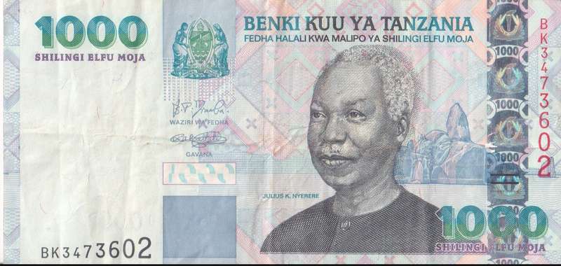 TANZANIA 1000 SHILLINGS 2006  P36 VF