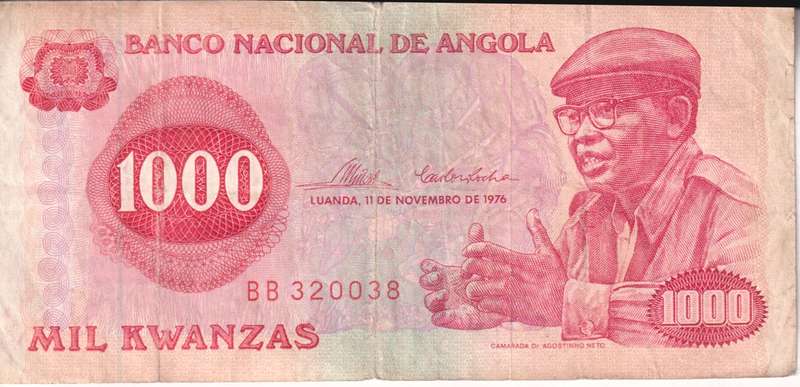 ANGOLA 1000 KWANZAS 1976 P113  F