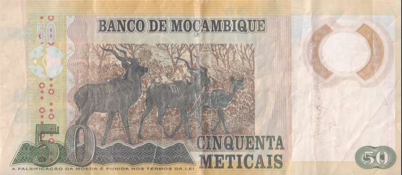 Mozambique 50 meticais 2011 P 150a  VF POLYMER