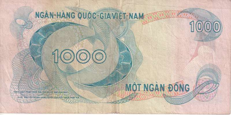 SOUTH VIETNAM 1000 DONG 1971 P29 VG