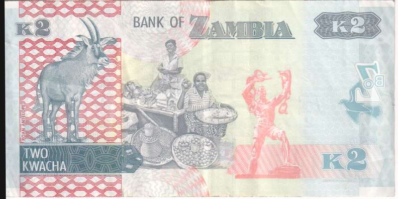 ZAMBIA 2 KWACHA 2015 P56 VF