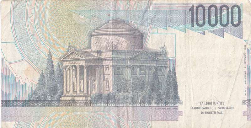 Italy 10,000 Lire, 1997 P-112  VF