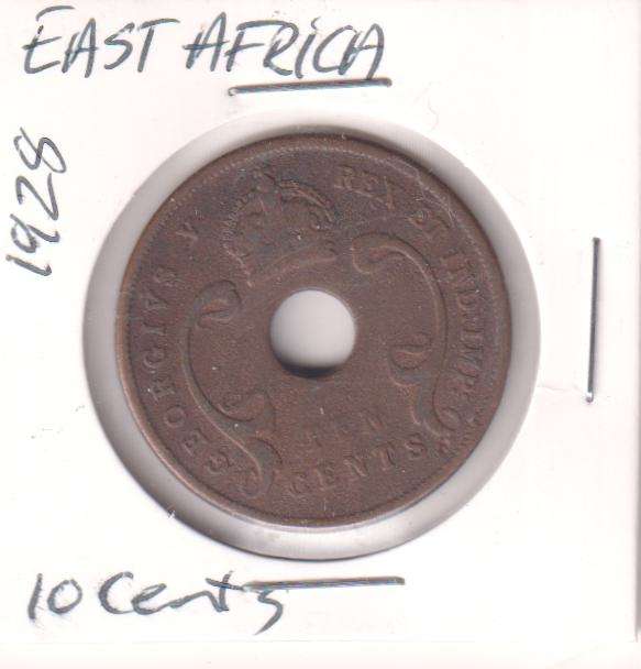 EAST AFRICA 10 CENTS 1928 (KING GEORGE V) IN COIN FLIP
