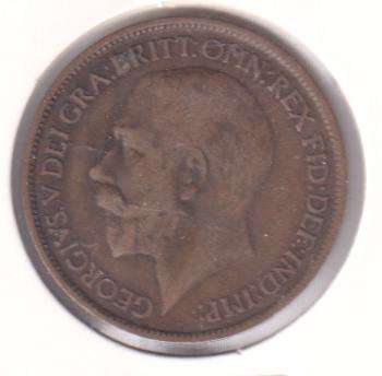 GREAT BRITAIN ½ PENNY 1918 (KING GEORGE V) IN COIN FLIP