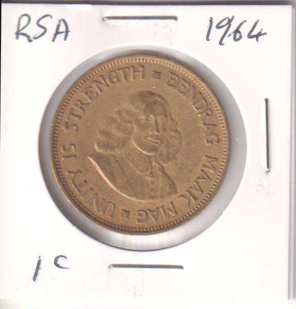 RSA 1 CENT 1964 IN COIN FLIP