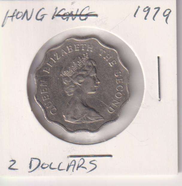 HONG KONG 2 DOLLARS 1979 IN COIN FLIP