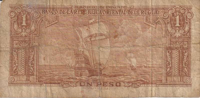 Uruguay 1 Peso 1948 - P35c F