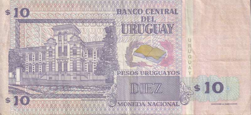 Uruguay 10 Peso 1998 - P81  VF