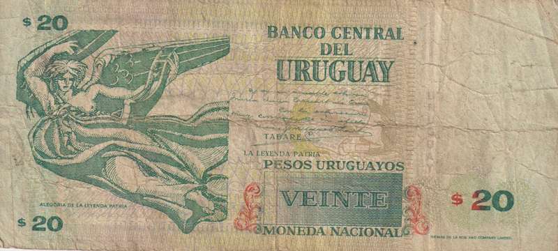 Uruguay 20 Peso 1997 - P74  F