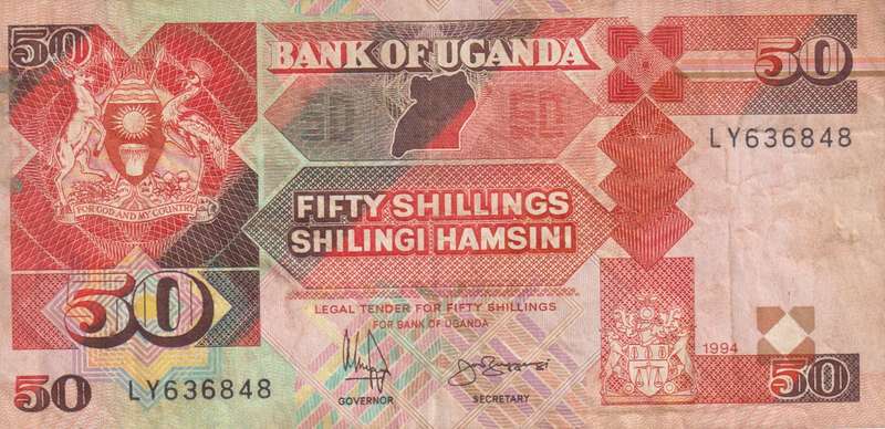 UGANDA 50 SHILLINGS 1994 P30c VF