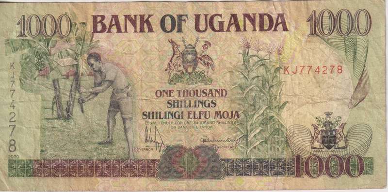 Uganda 1000 Shillings 2000 P39 VF