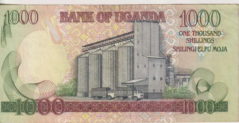 Uganda 1000 Shillings 1991 P34b VF