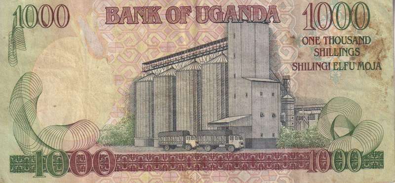 Uganda 1000 Shillings 1991 P34b VF