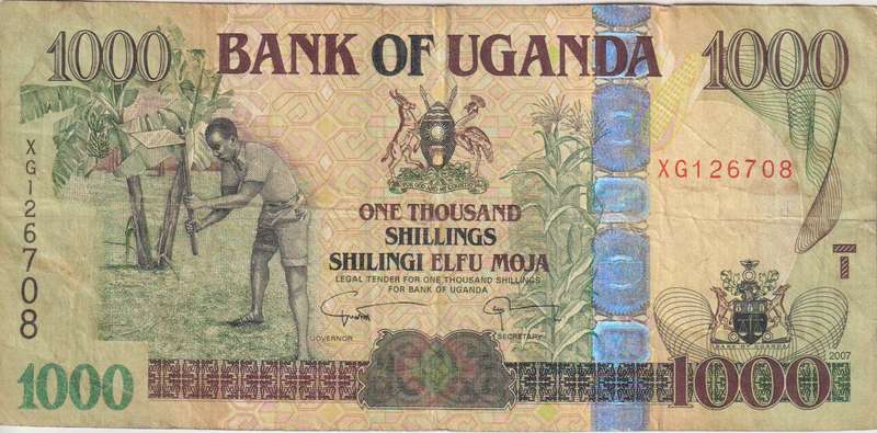 Uganda 1000 Shillings 2007 P43b VF