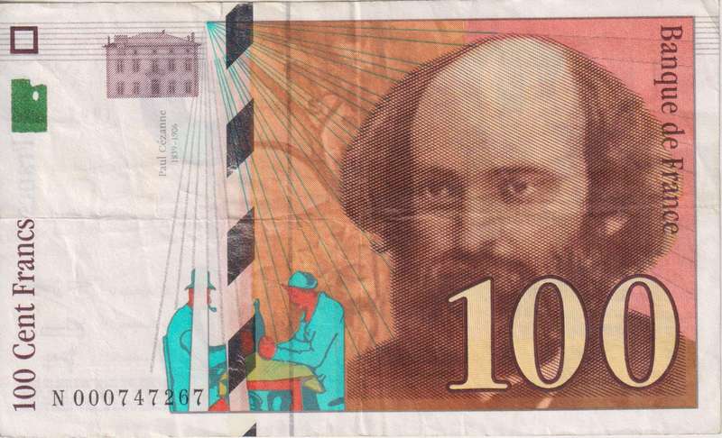 FRANCE 100 FRANCS CEZANNE 1997 P158 VF