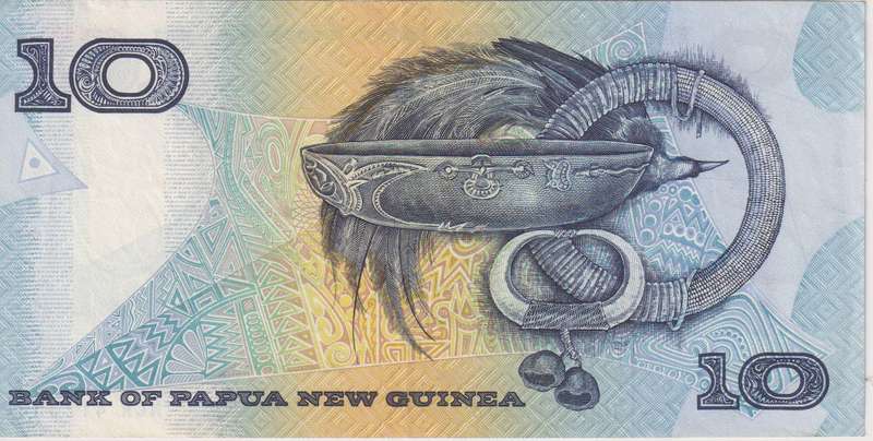 PAPUA NEW GUINEA 10 KINAN 1989-99 P9 XF