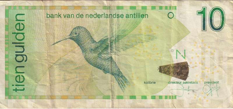 NETHERLANDS ANTILLEN 10 GULDEN 2003 P28c VF