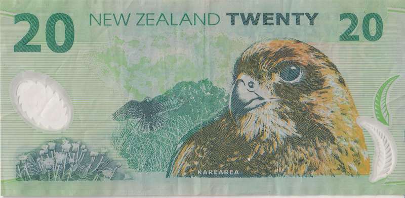 NEW ZEALAND 20 DOLLARS 2006 P187a VF