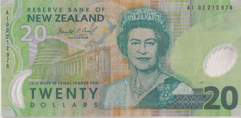 NEW ZEALAND 20 DOLLARS 2006 P187a VF