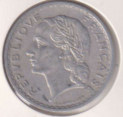 FRANCE 5 FRANCS 1949 IN COIN FLIP (ALUMINIUM)