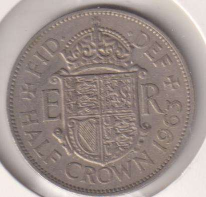 GREAT BRITAIN HALF CROWN 1963 IN COIN FLIP