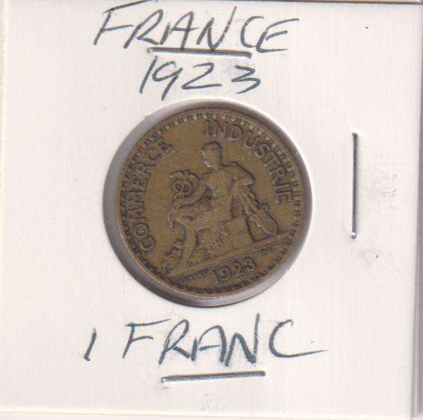 FRANCE 1 FRANC 1923 IN COIN FLIP