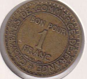 FRANCE 1 FRANC 1923 IN COIN FLIP