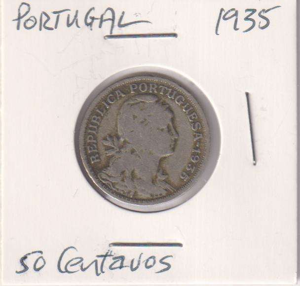 PORTUGAL 50 CENTAVOS 1935 IN COIN FLIP