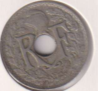 FRANCE 25 CENTINES 1921 IN COIN FLIP