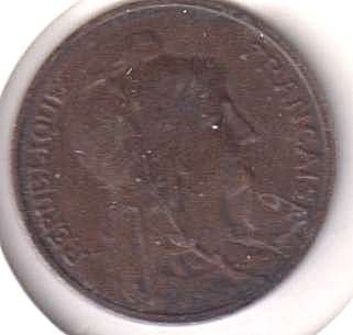 FRANCE 5 CENTINES 1917 IN COIN FLIP