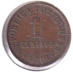 PORTUGAL 1 CENTAVO 1918 IN COIN FLIP
