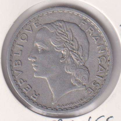 FRANCE 5 FRANCS 1947 IN COIN FLIP (ALUMINIUM)