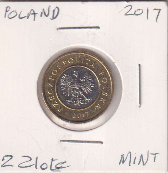 POLAND 2 ZLOTE 2017  IN COIN FLIP (MINT)