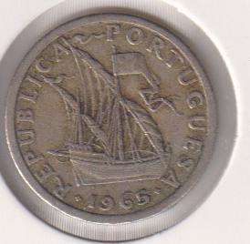 PORTUGAL 2.5 ESCUDOS 1965  IN COIN FLIP