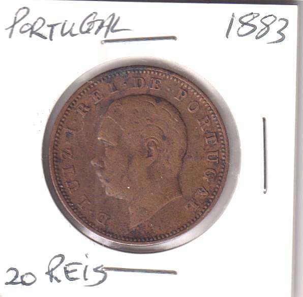 PORTUGAL 20 REIS 1883 IN COIN FLIP