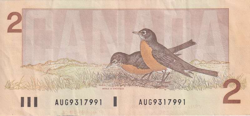 CANADA 2 DOLLAR 1988 CROW & BOUYE P94a VF