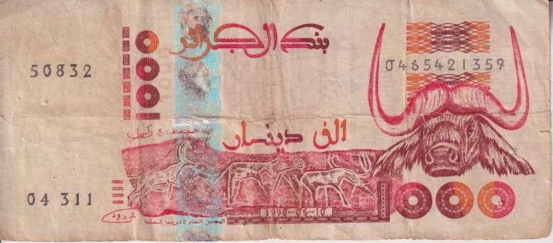 ALGERIA 1000 DINARS 1992-1998 P142 F