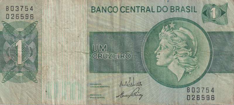 Brazil 1 Cruzeiro  1972 P191Aa VF