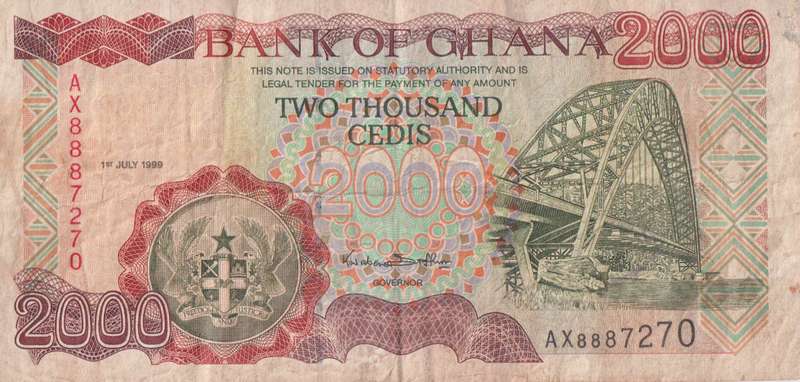 Ghana 2000 Cedis 1999 P33  VF