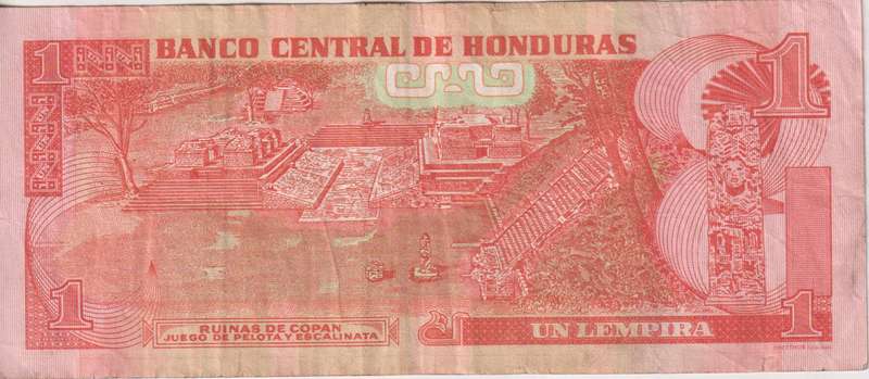 HONDURAS 1 LEMPIRA 2012 P 96a VF