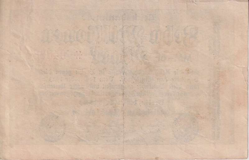 GERMANY 10 MILLION MARK REICHSBANKNOTE 1923 P106 VF (USED)