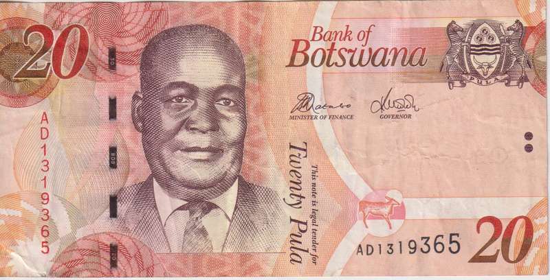 Botswana 20 Pula  P31  2009-2022  VF