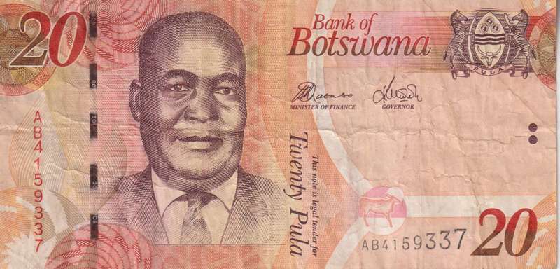 Botswana 20 Pula  P31  2009-2022  VF