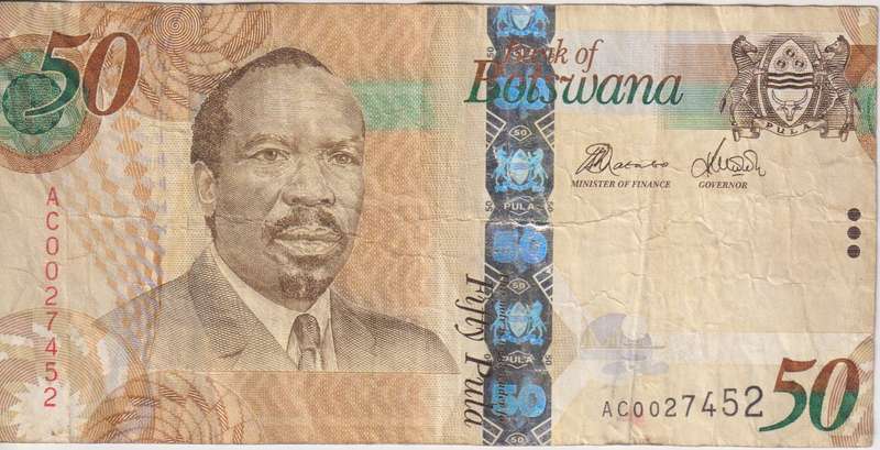 BOTSWANA - 50 PULA 2000 P22  VF