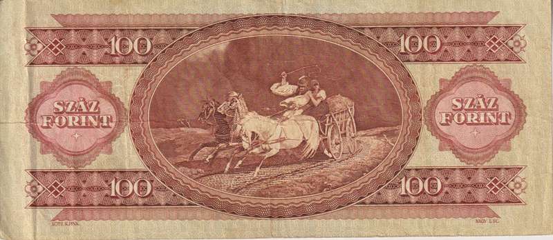 HUNGARY 100 FORINT 1989 P 171h VF (USED)